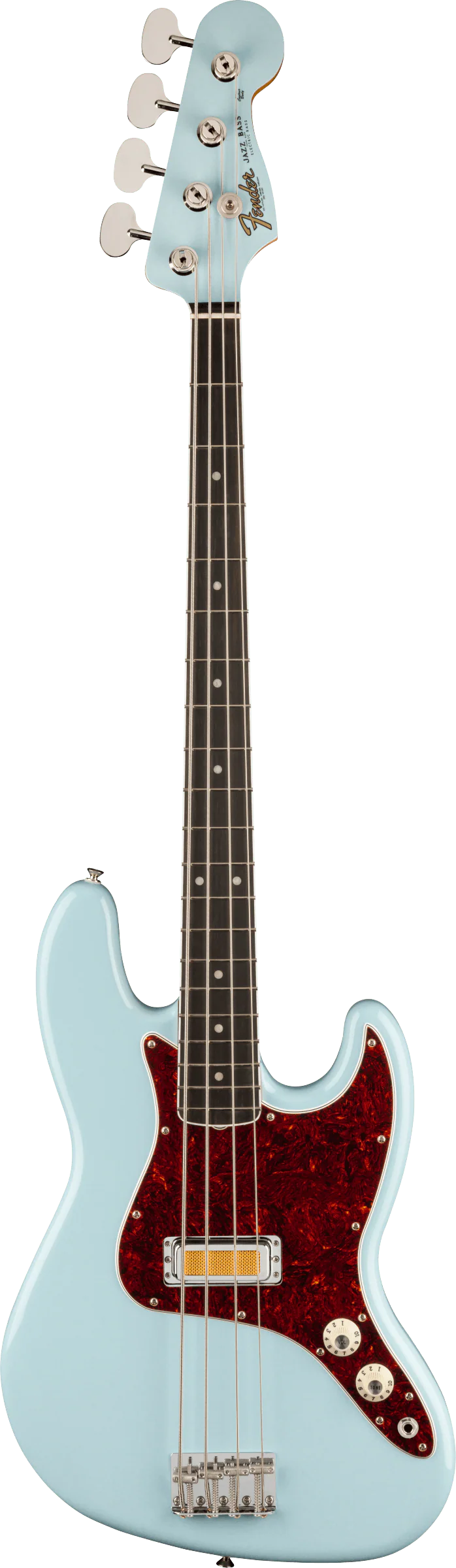 Fender Gold Foil Jazz Bass, Ebony Fingerboard, Sonic Blue - See Description