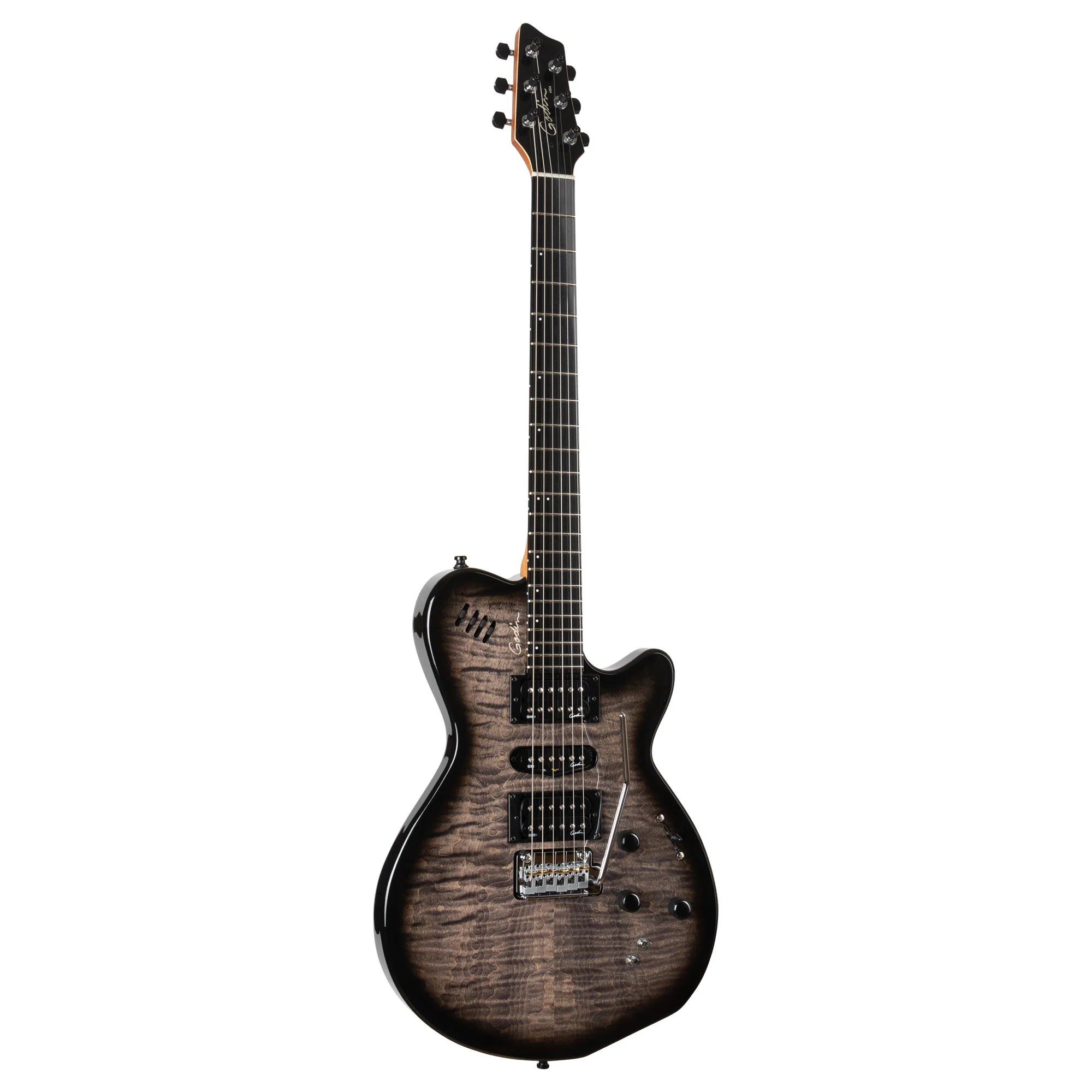 Godin 025503 xtSA - Synth Access - 3 VoiceTrans Black Flame - Electric Guitar Made In Canada