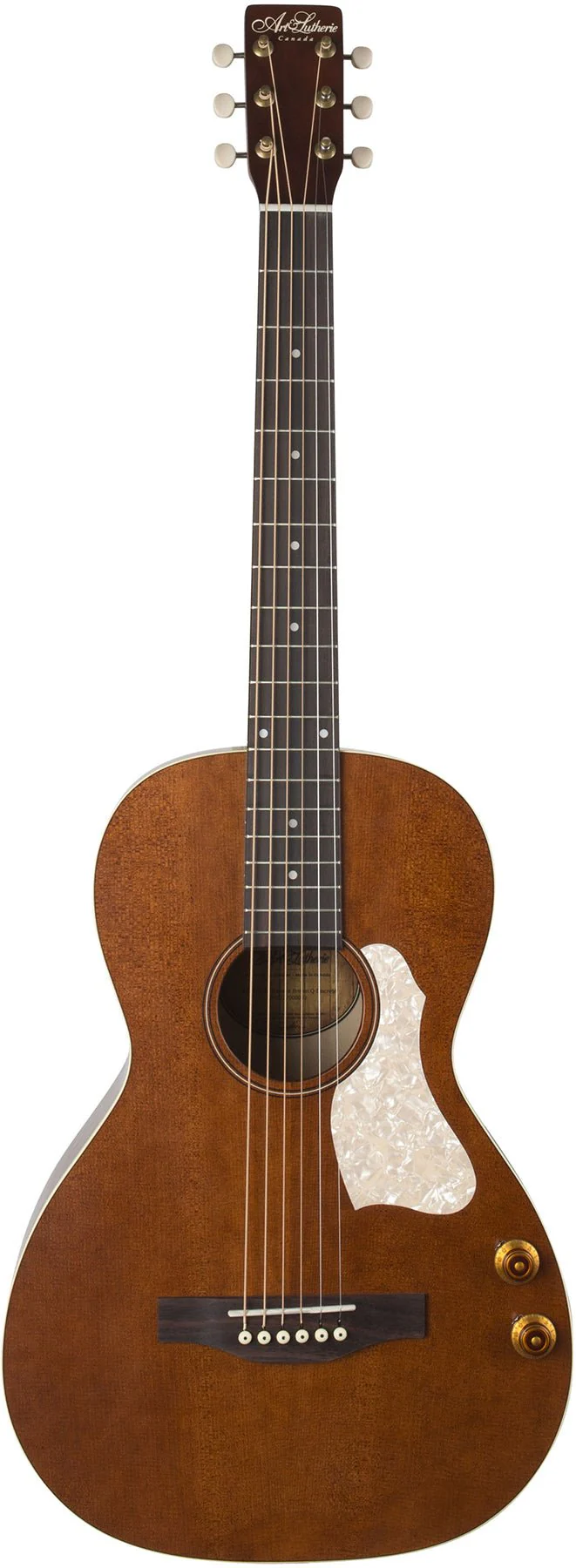 Art & Lutherie 047727 Roadhouse Havana Brown Q-Discrete Parlor Acoustic Electric MADE In CANADA