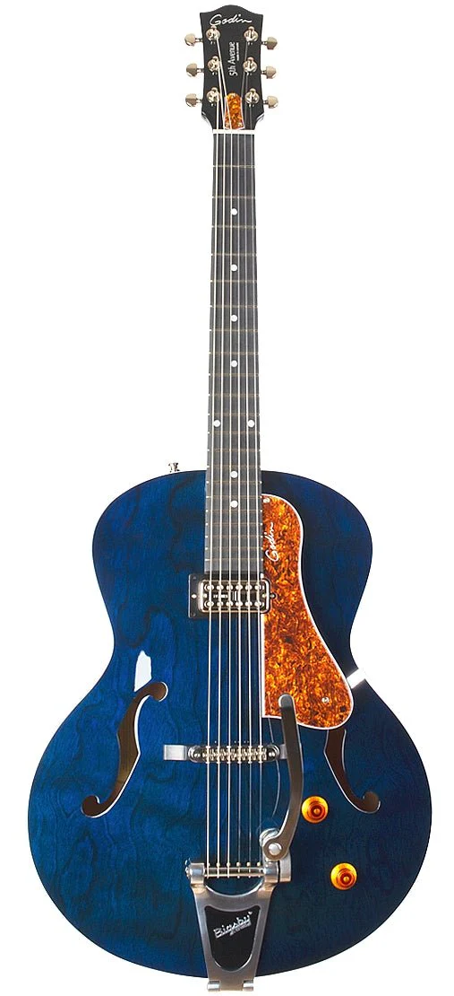 Godin 047826 / 050956 5th Avenue Night Club Indigo Blue Acoustic Electric MADE In CANADA