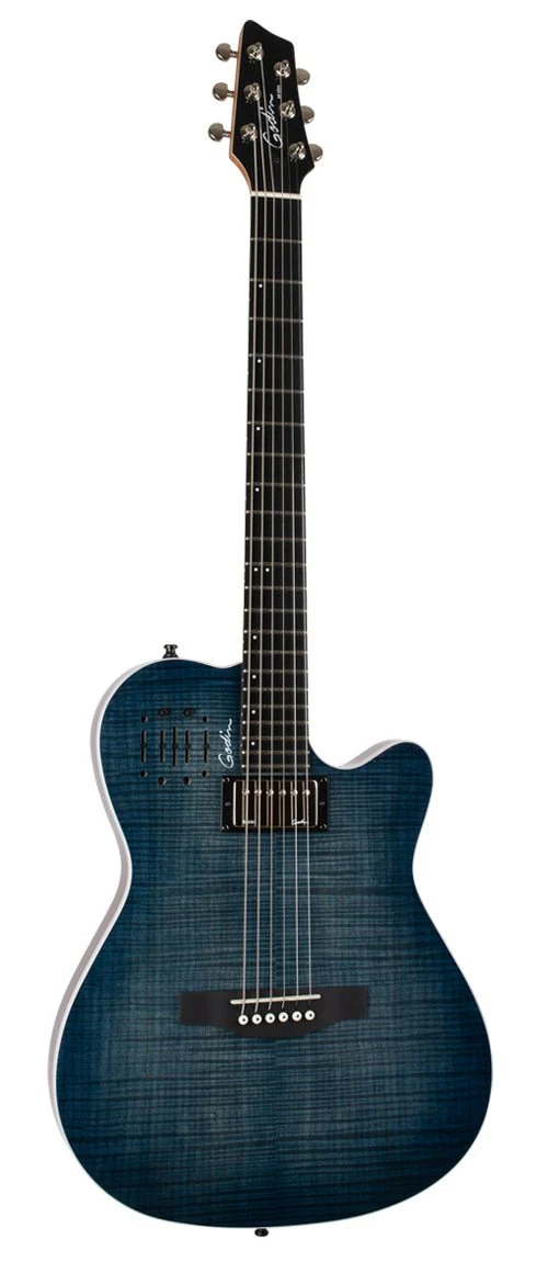 Godin 047963 A6 Ultra Denim Blue Flame Acoustic Electric MADE In CANADA