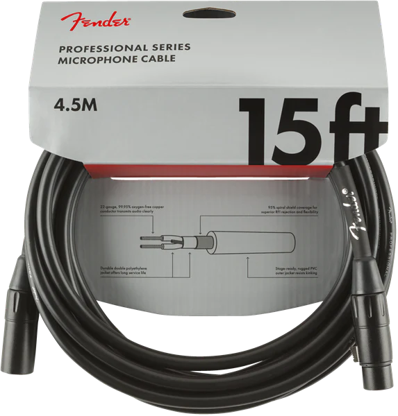 Fender Professional 15-ft. Microphone Cable - 990820018