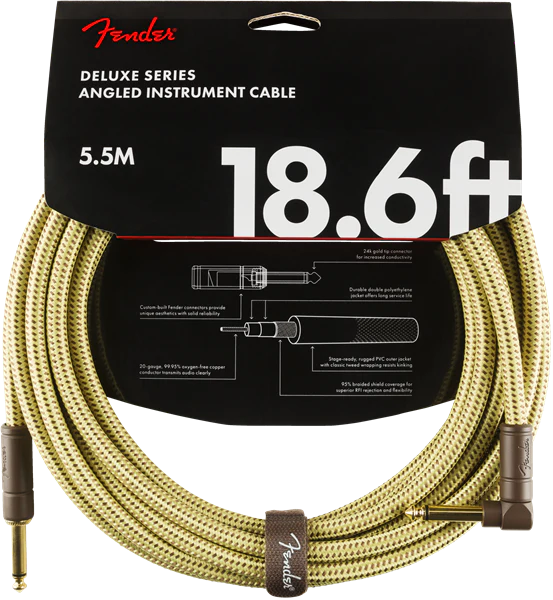 Fender Deluxe 18.6ft. Angled Instrument Tweed - 990820082