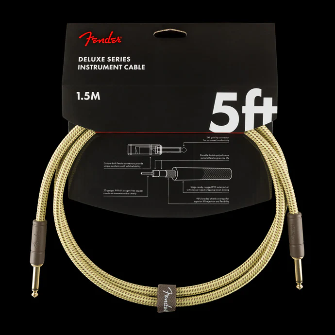 Fender Deluxe 5-ft. Instrument Cable Tweed - 990820094