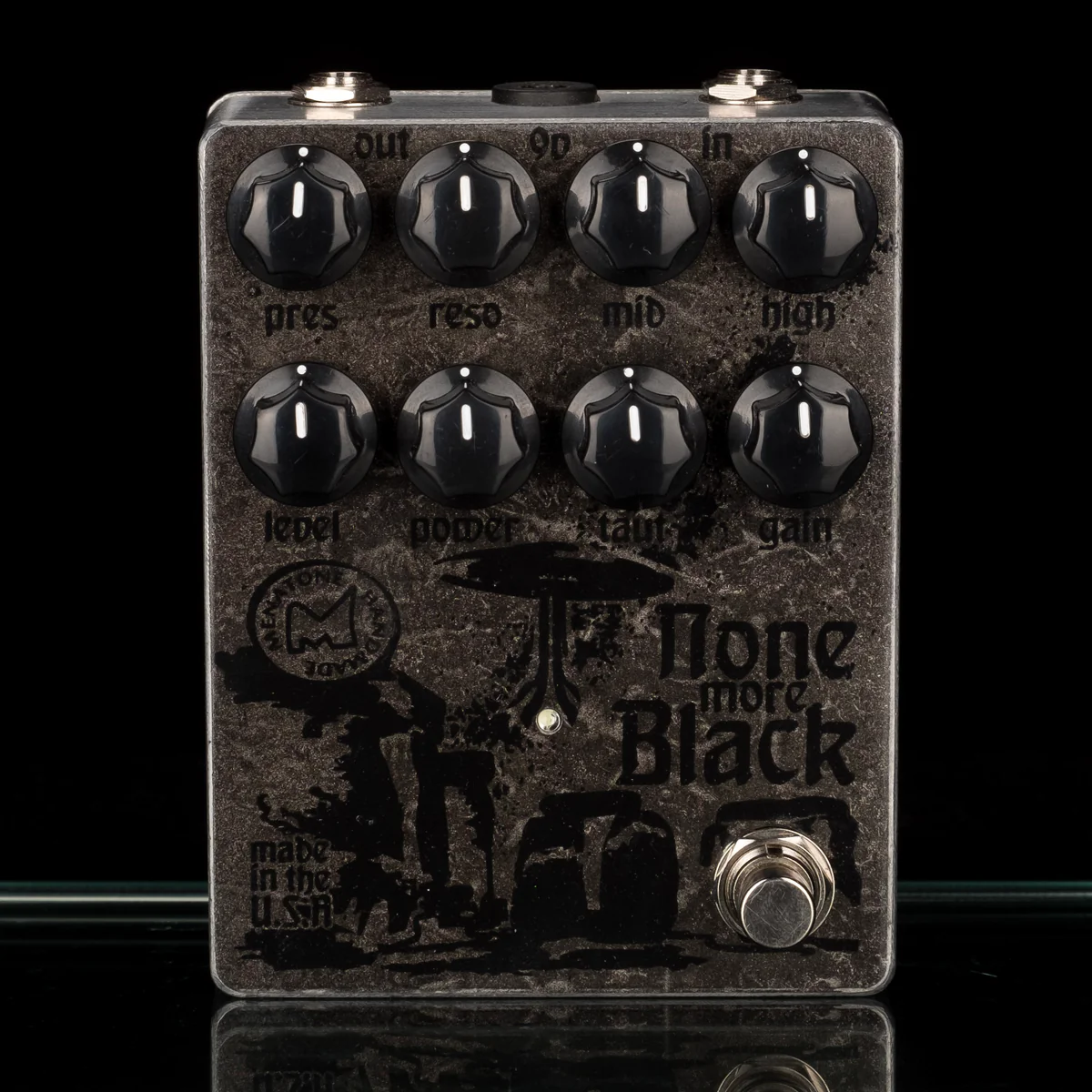 Menatone None More Black Deluxe Overdrive Distortion Guitar Effect Pedal