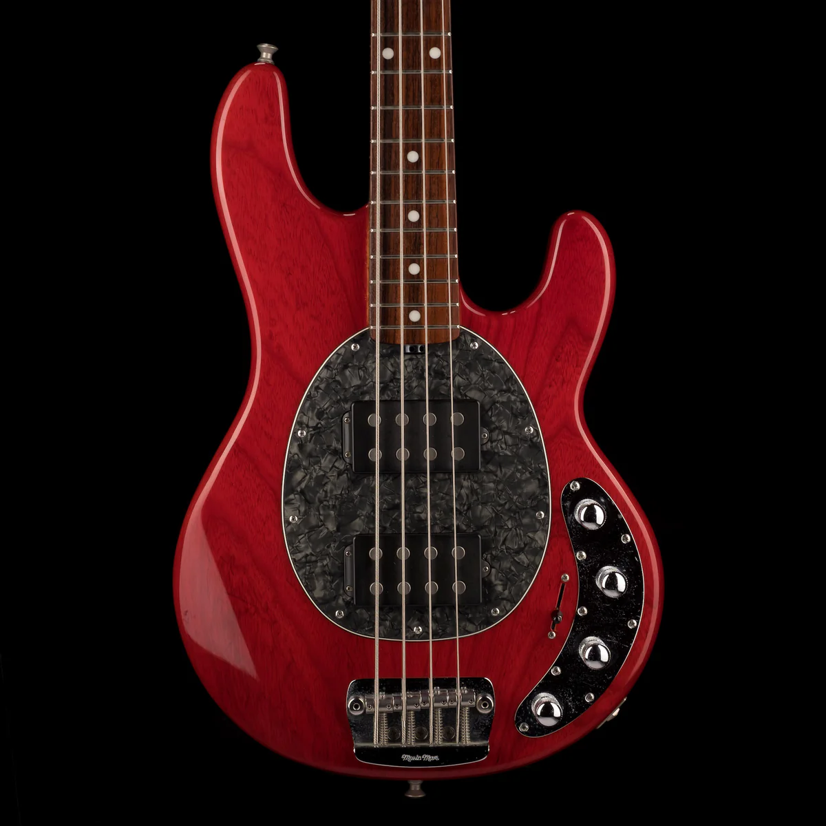 Pre Owned 2007 Ernie Ball Music Man StingRay HH Bass Translucent Red With OHSC