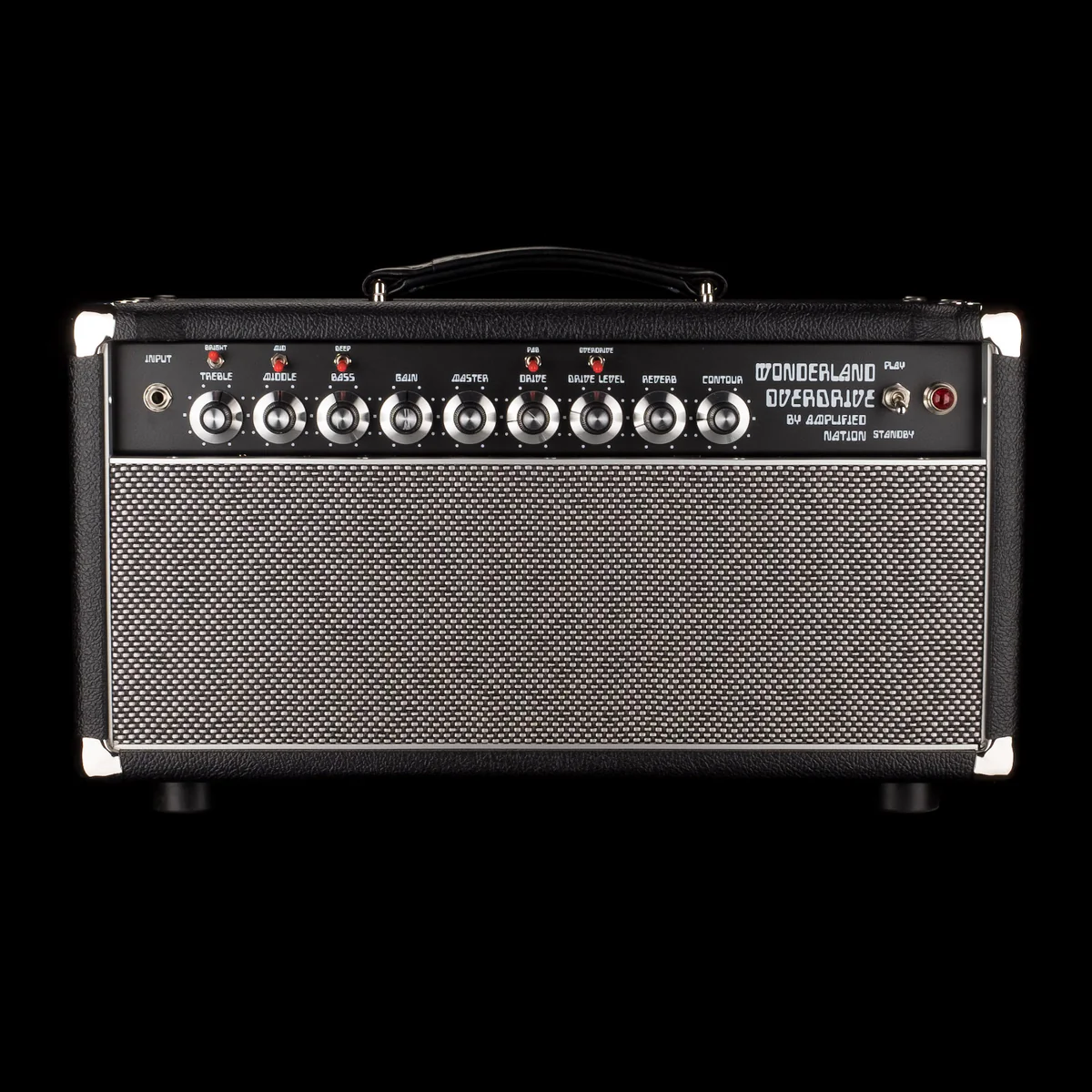 Amplified Nation Wonderland Overdrive V2 Head Black Tolex Silver Matrix Grill 22 Watts