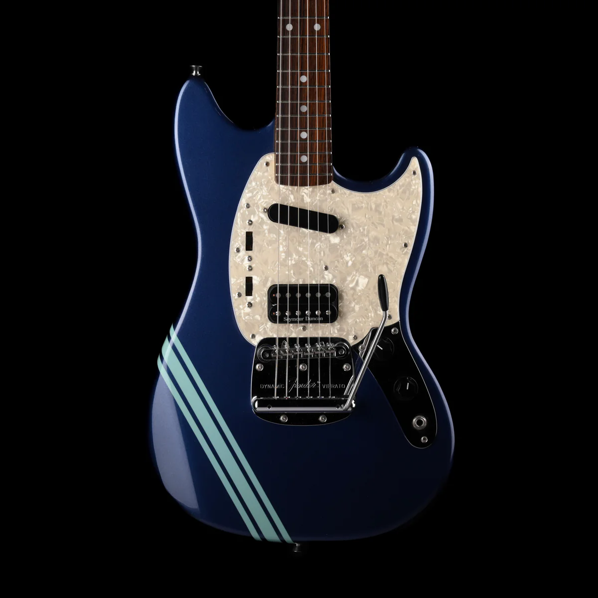 Pre Owned 2012 Fender Kurt Cobain Mustang Dark Lake Placid Blue With Gig Bag