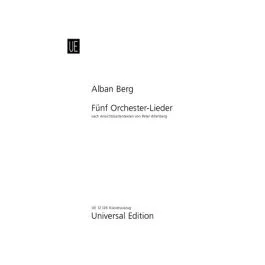 EUROPEAN AMERICAN MU ALTENBERG Lieder Op 4 For Voice & Piano By Alban Berg