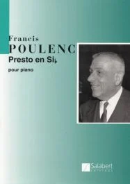 SALABERT EDITIONS POULENC Presto In B Flat For Piano Solo