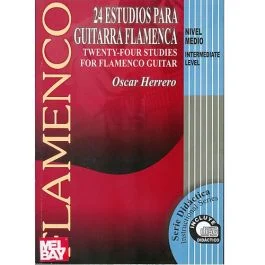 MEL BAY 24 Studies For Flamenco Guitar By Oscar Herrero Bk & Cd