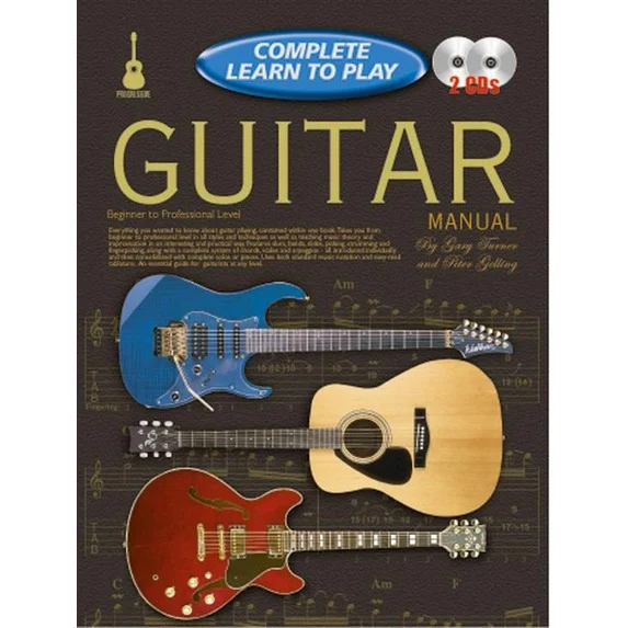 Complete Learn to Play Guitar Manual Book & Free Online Audio Beginner to Professional Level