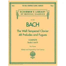 G SCHIRMER BACH Well Tempered Clavier 48 Preludes & Fuges Complete Bk 1 & 2 Carl Czerny