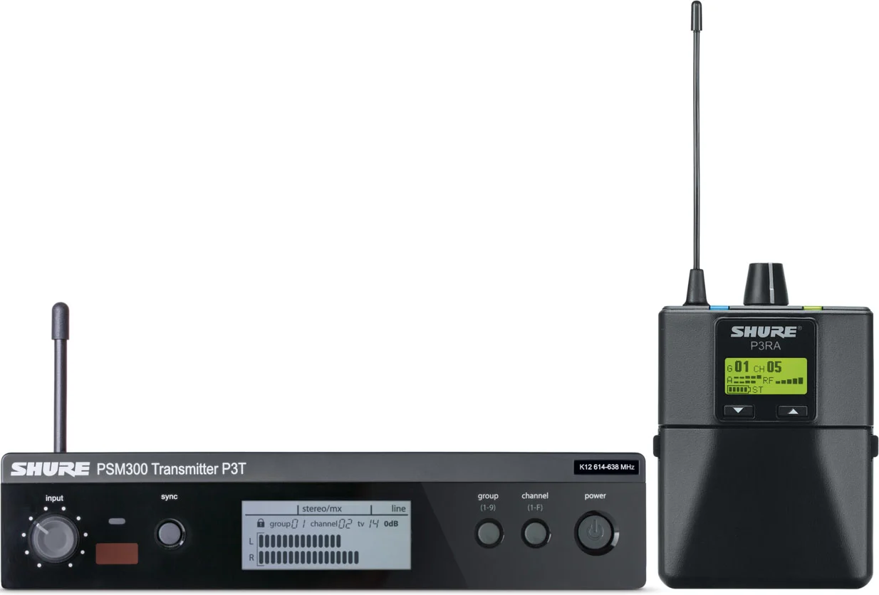 Shure P3TRA PSM300 IEM System (Metal Receiver No Earphones)