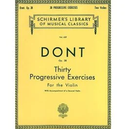 HAL LEONARD DONT Thirty Progressive Exercises Op 38 For The Violin
