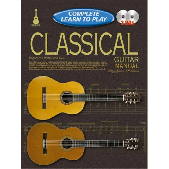 Complete Learn to Play Classical Guitar Manual Book & Free Online Audio Beginner to Professional Level
