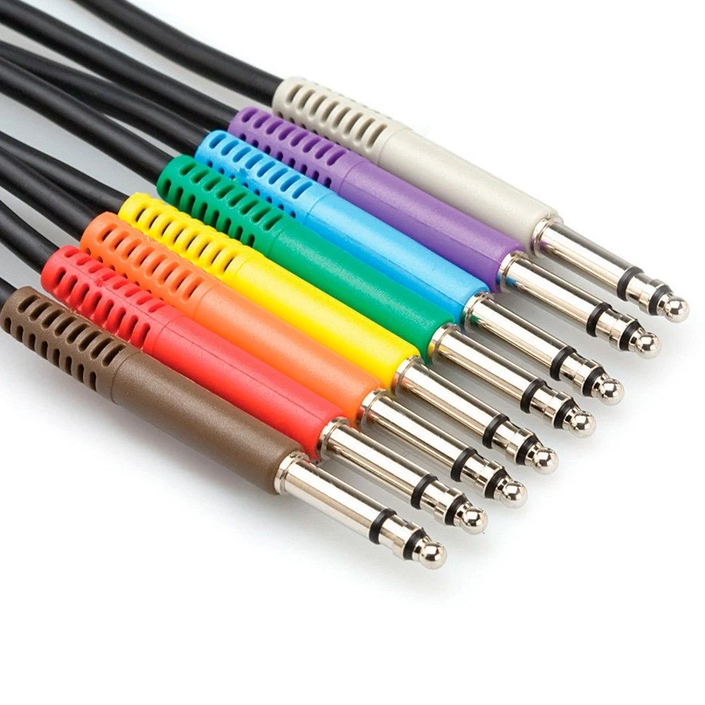 Hosa TTS890 Balanced Patch Cables for TT/Bantam Patchbays 8-Pack (3ft)