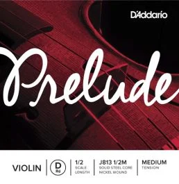 D'ADDARIO PRELUDE Single 1/2 Violin String - D-nickel - Medium Tension
