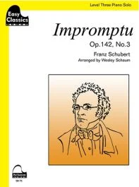SCHAUM PUBLICATIONS SCHUBERT Impromptu Op. 142 No. 3 For Level 3 Piano Solo Arranged By W. Schaum