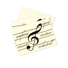 THE MUSIC GIFTS CO. CLASSICAL Pieces Notecards (box Of 10 Cards With Envelopes)