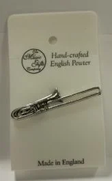 THE MUSIC GIFTS CO. HAND-CRAFTED English Pewter Trombone Pin