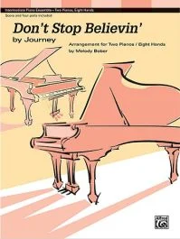 ALFRED DON'T Stop Believin' For Piano Quartet 2 Pianos 8 Hands Arr. By Melody Bober