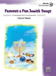 ALFRED FAMOUS & Fun Jewish Songs Book 4 For Piano Solo Early Intermediate Level