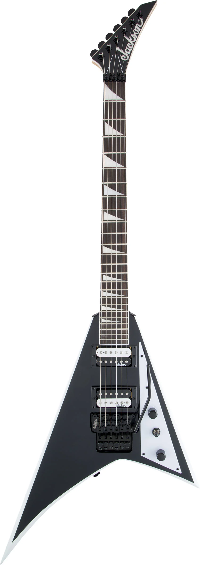 Jackson JS Series Rhoads JS32 Black with White Bevels Amaranth Fingerboard