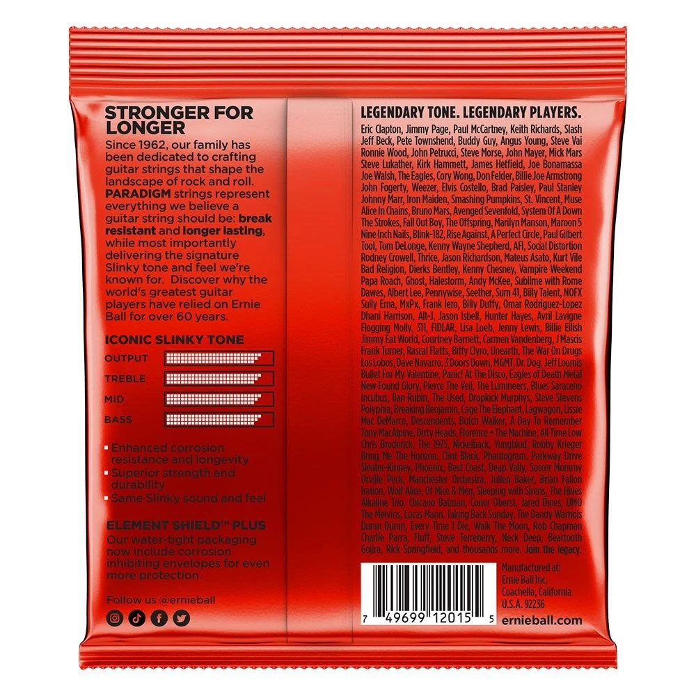 Ernie Ball Paradigm Skinny Top Heavy Bottom Slinky Electric Strings - (10-52)