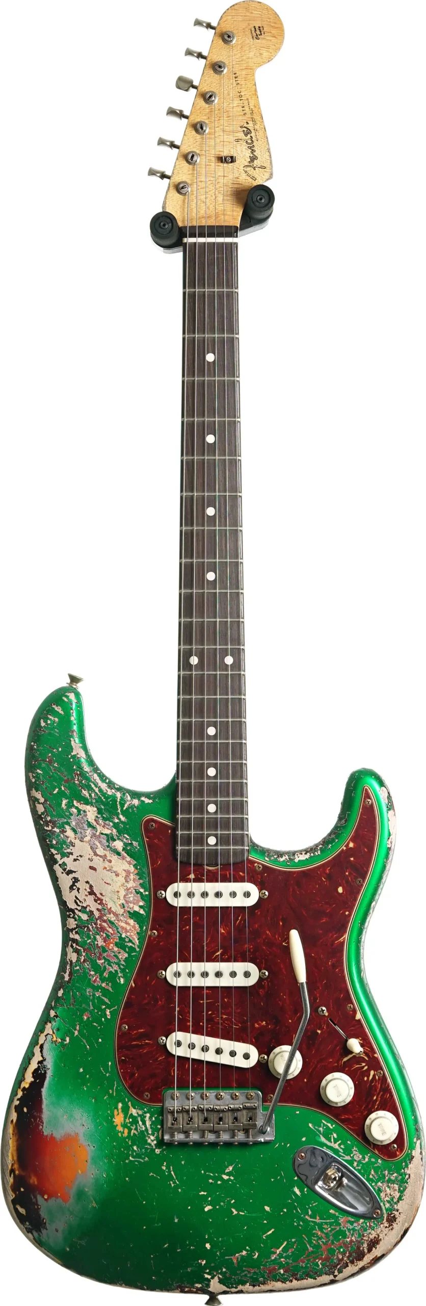 Fender Custom Shop 62 Stratocaster Heavy Relic Caddie Green over 3 Tone Sunburst Rosewood Fingerboard Master Built by Dennis Galuszka #R133969