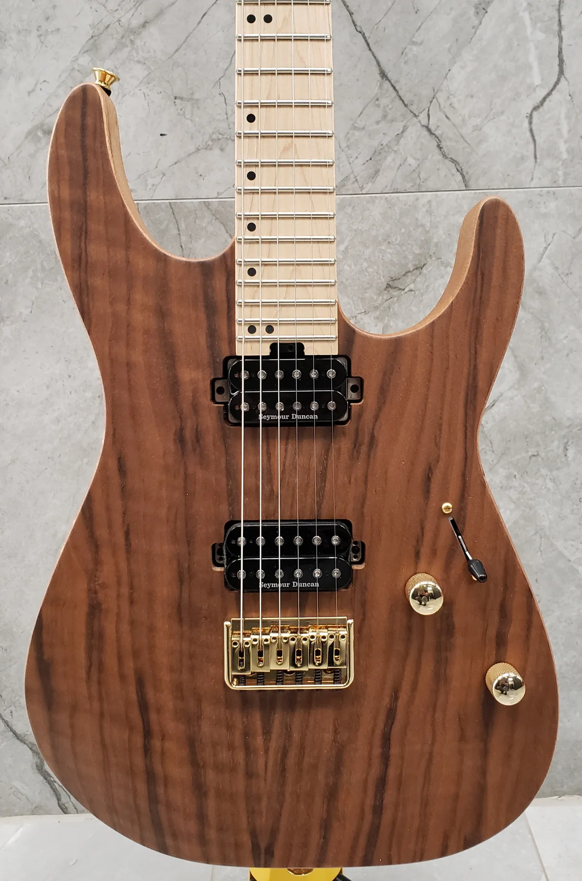 Charvel Pro-Mod DK24 HH HT M Mahogany with Figured Walnut Maple Fingerboard Natural 2969471557 SERIAL NUMBER MC22005060 - 6.6 LBS