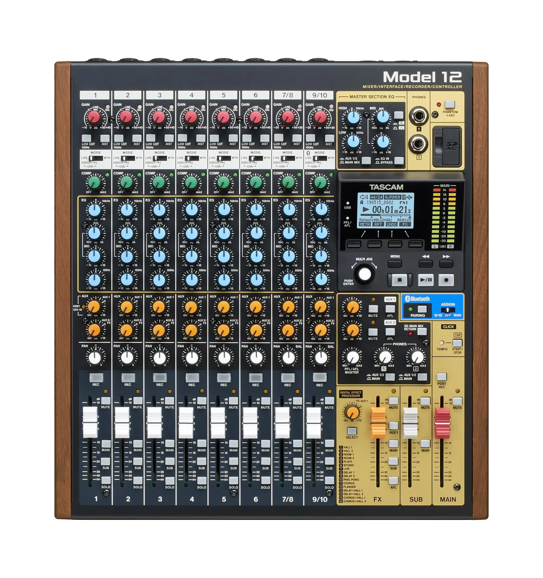 Tascam Model 12 Mixer / Interface / Recorder / Controller