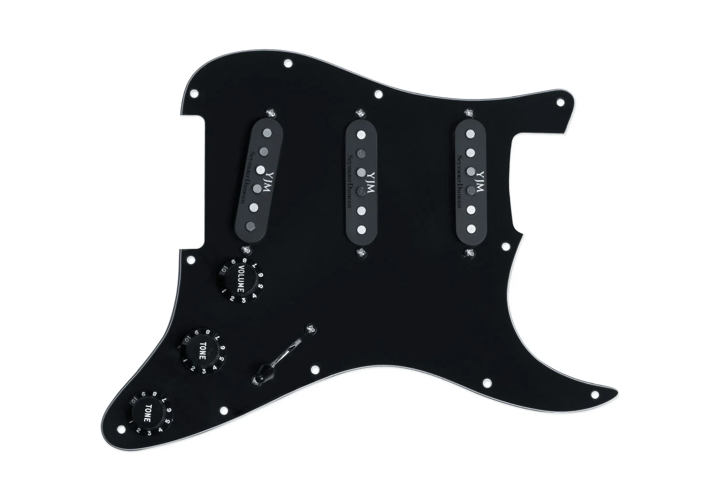 Seymour Duncan STK-S10PGD Yngwie Malmsteen YJM Fury Loaded Single Coil Pickguard Black