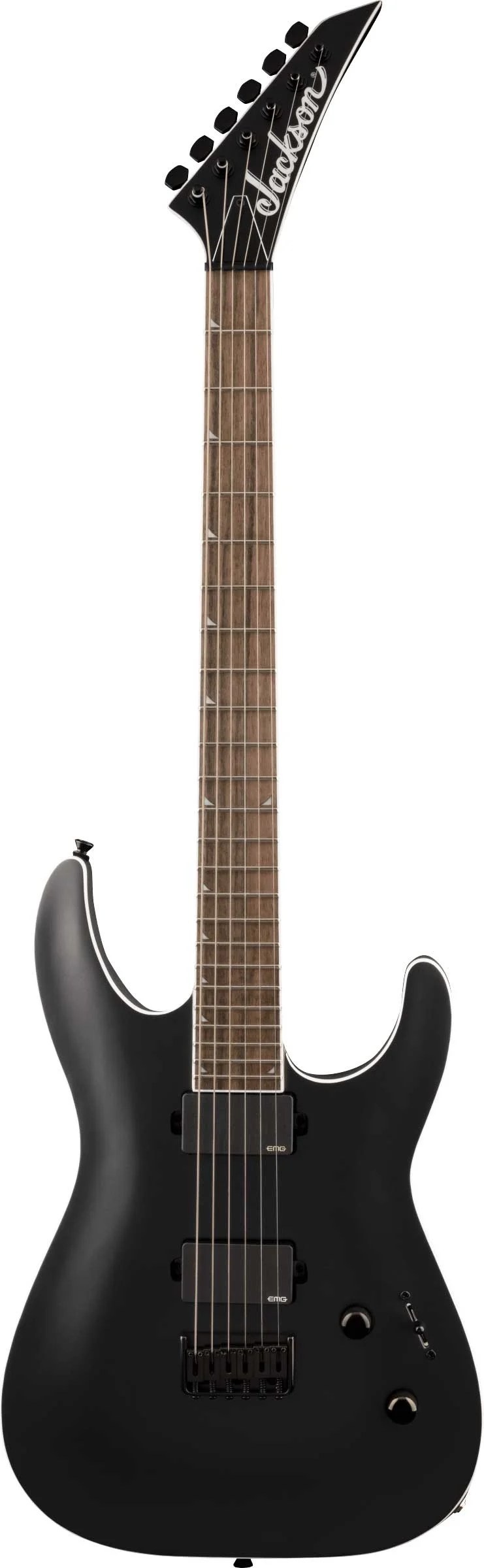 Jackson X Series Soloist SLA6 DX Baritone Satin Black Indian Laurel Fingerboard