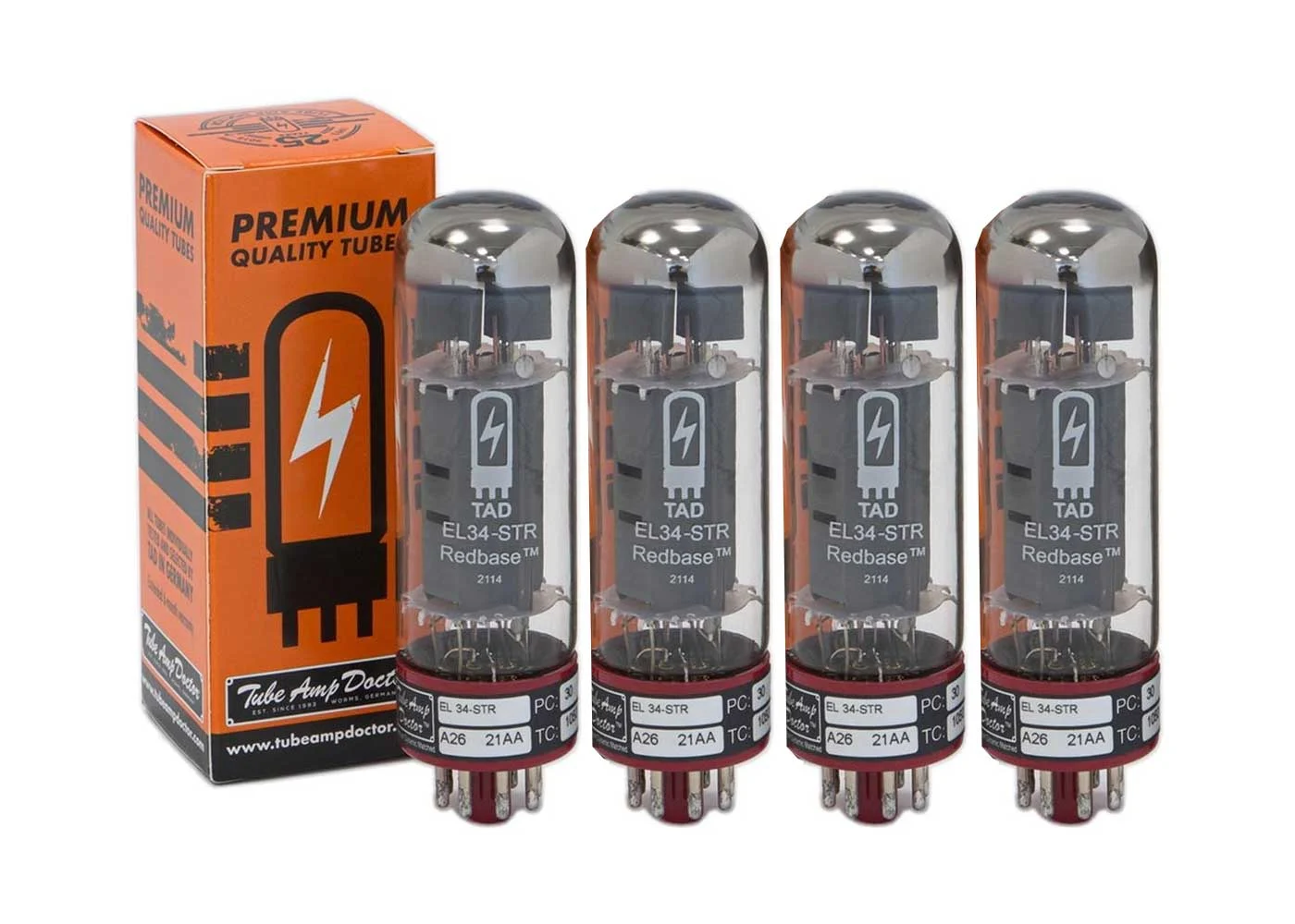 Tube Amp Doctor EL34STR/4 TAD Selected Power Tubes, Quartet (RT124)
