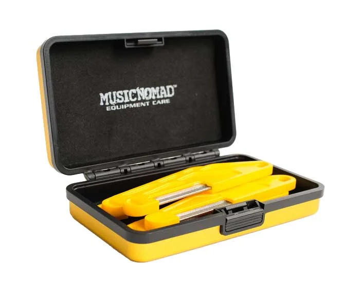 MusicNomad Electric Guitar Diamond Coated Nut File Set Super Light Strings 6pc