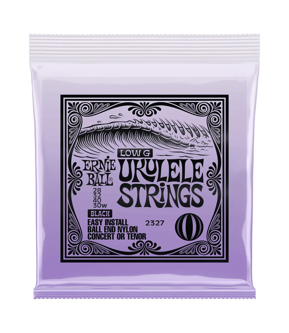 Ernie Ball Ukulele Ball End Nylon Strings Black with Wound G
