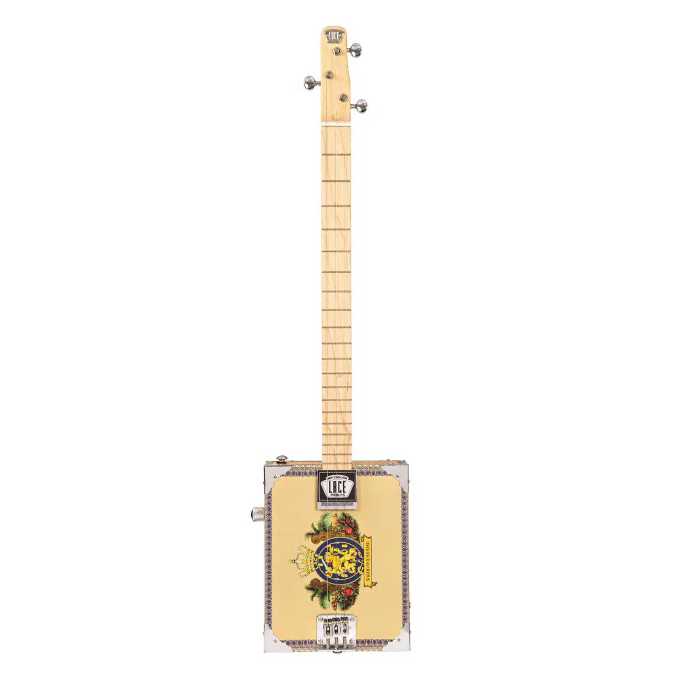 Lace Cigar Box Electric Guitar 3 String Royalty