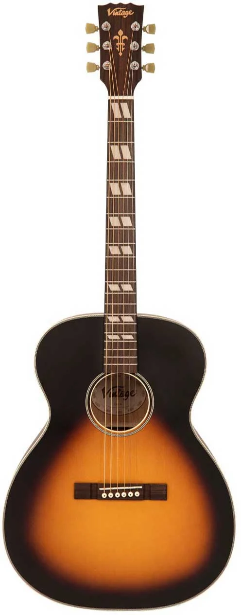 Vintage Historic Series Orchestra Acoustic Guitar Vintage Sunburst