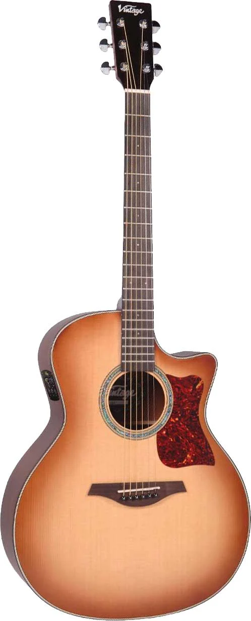 Vintage VGA990 Electro-Acoustic Sweetwater Guitar Sunburst