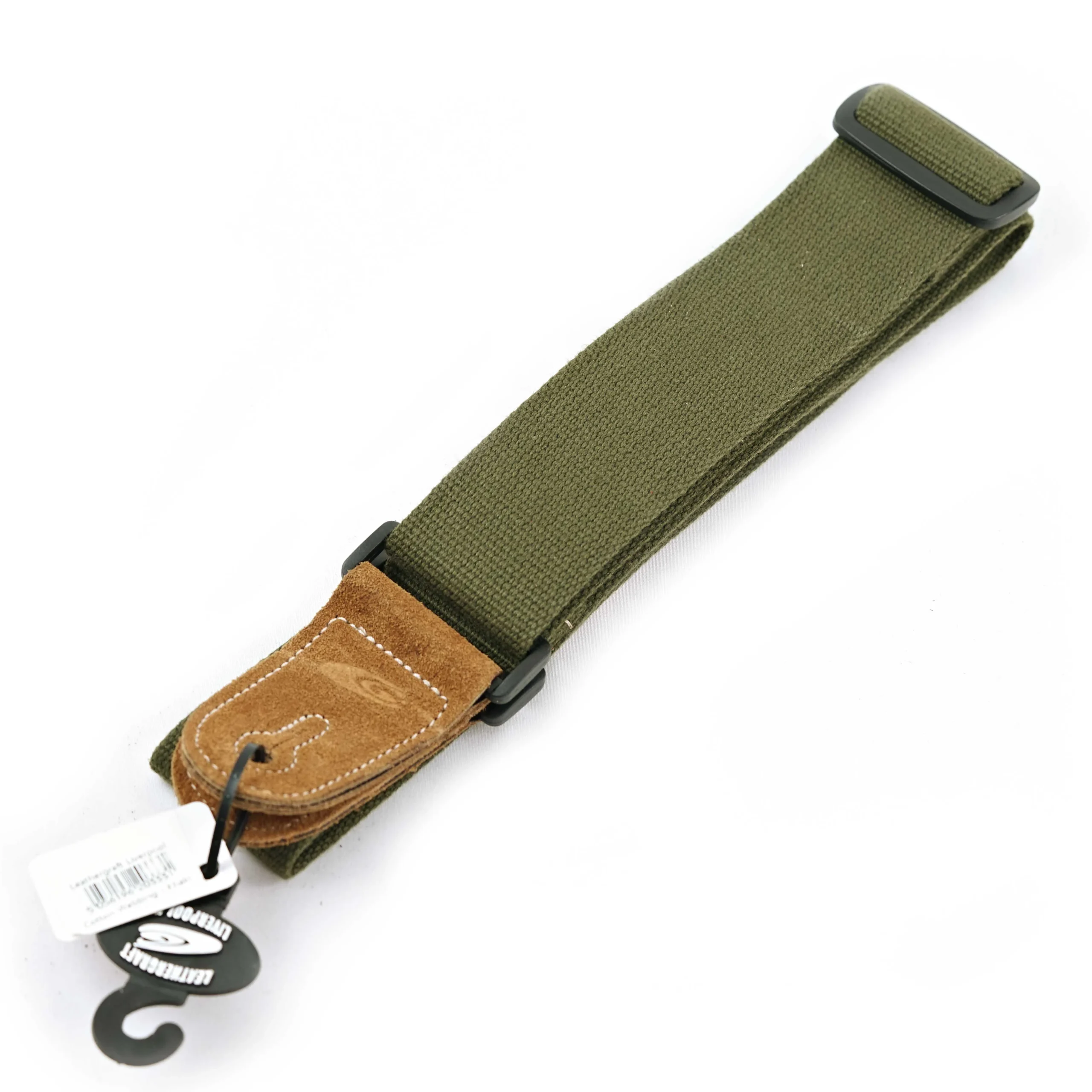 Leathergraft Cotton Webbing Green Guitar Strap