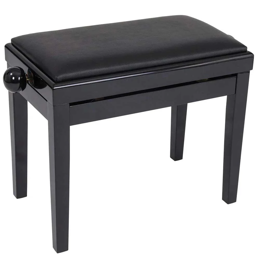 Kinsman Adjustable Piano Bench Polished Gloss Black