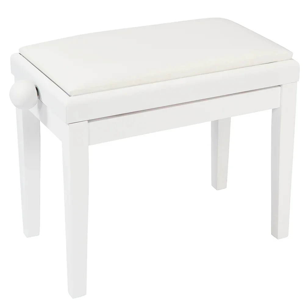 Kinsman Adjustable Piano Bench Polished Gloss White