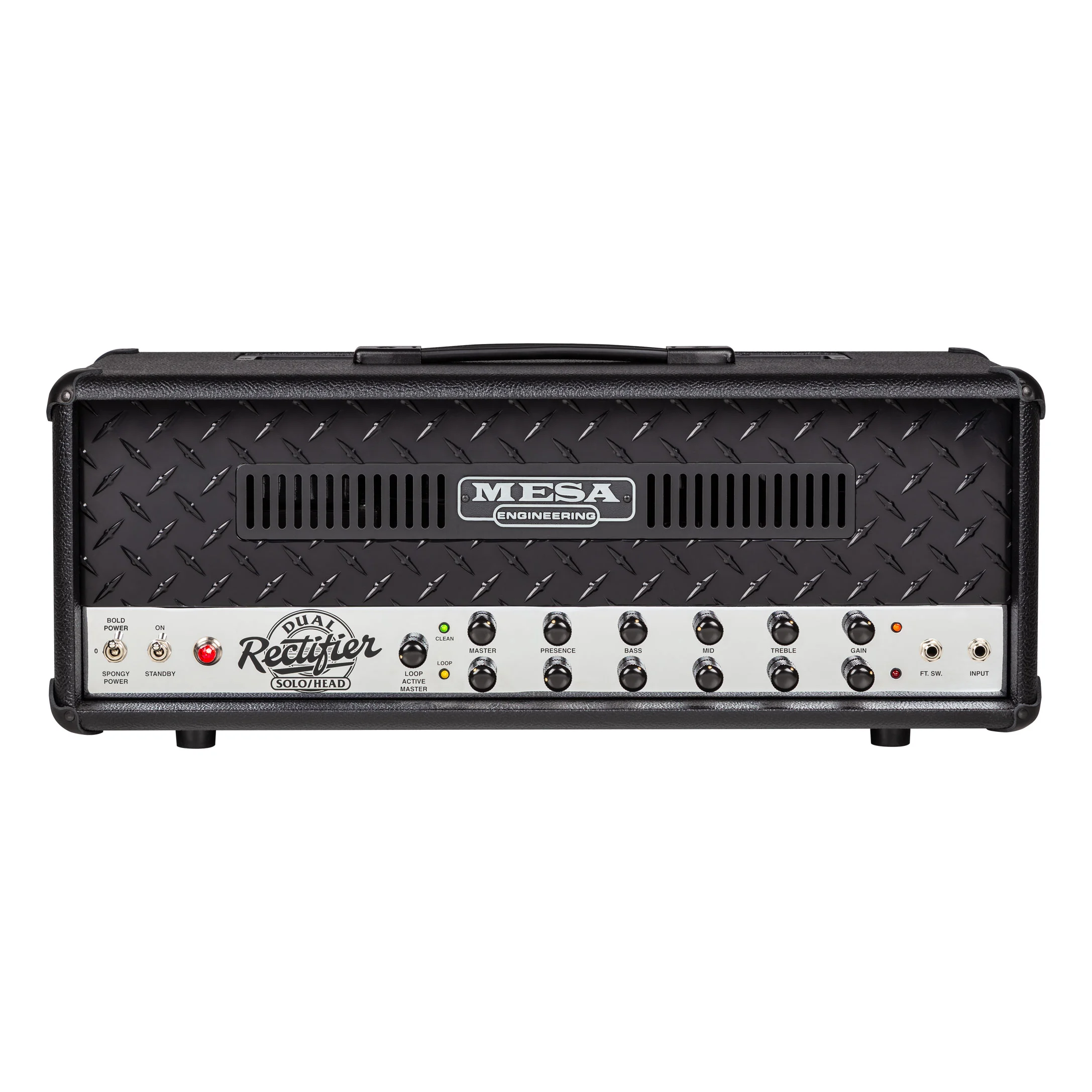 Mesa Boogie Dual Rectifier 90s 2-Channel Black Bronco/Chrome Chassis Valve Amp Head
