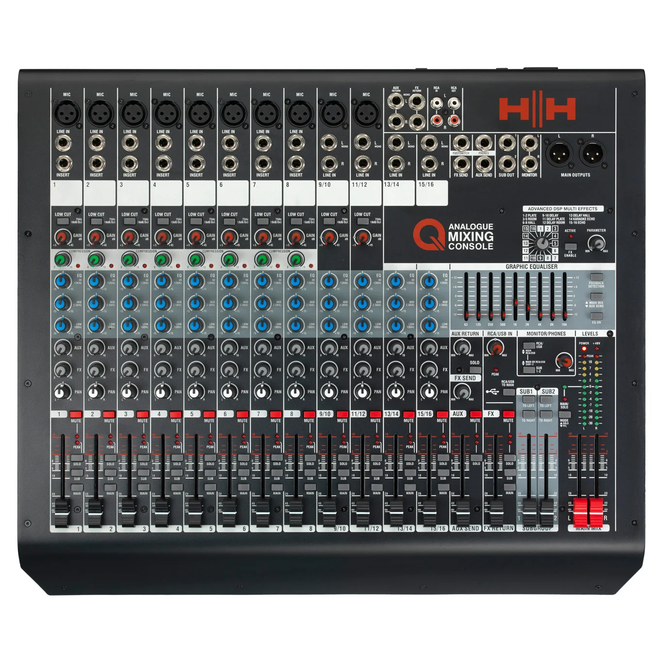 HH Q Series Q16FX Analogue Mixing Console