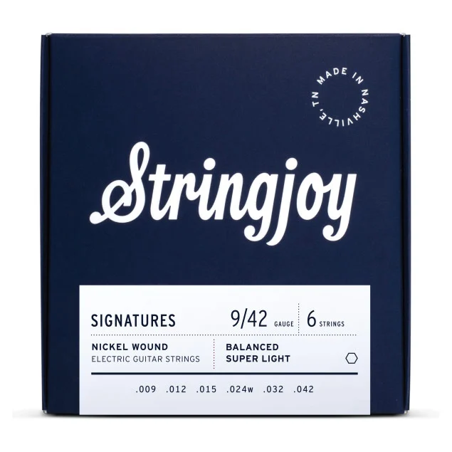 Stringjoy Signatures Balanced Super Light Gauge Nickel Wound Electric Strings 9-42