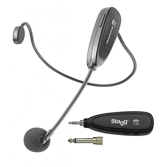 Stagg SUW12H 2.4GHZ Wireless Bluetooth Headset Microphone - Black