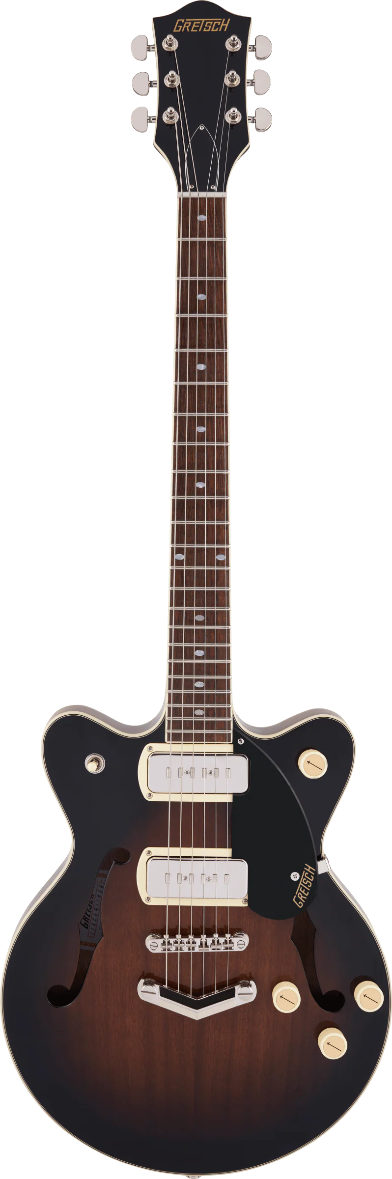 Gretsch G2655-P90 Streamliner™ Center Block Jr. Double-Cut P90 with V-Stoptail, Laurel Fingerboard, Brownstone - See Description