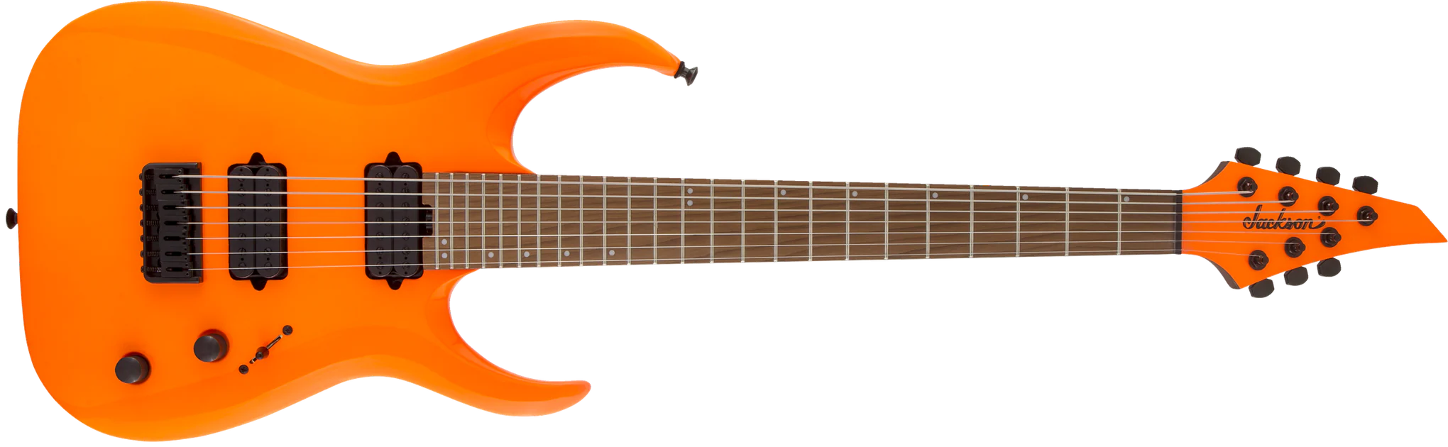 JACKSON Pro Series Signature Misha Mansoor Juggernaut HT7 Caramelized Maple Fingerboard Neon Orange 2914007580