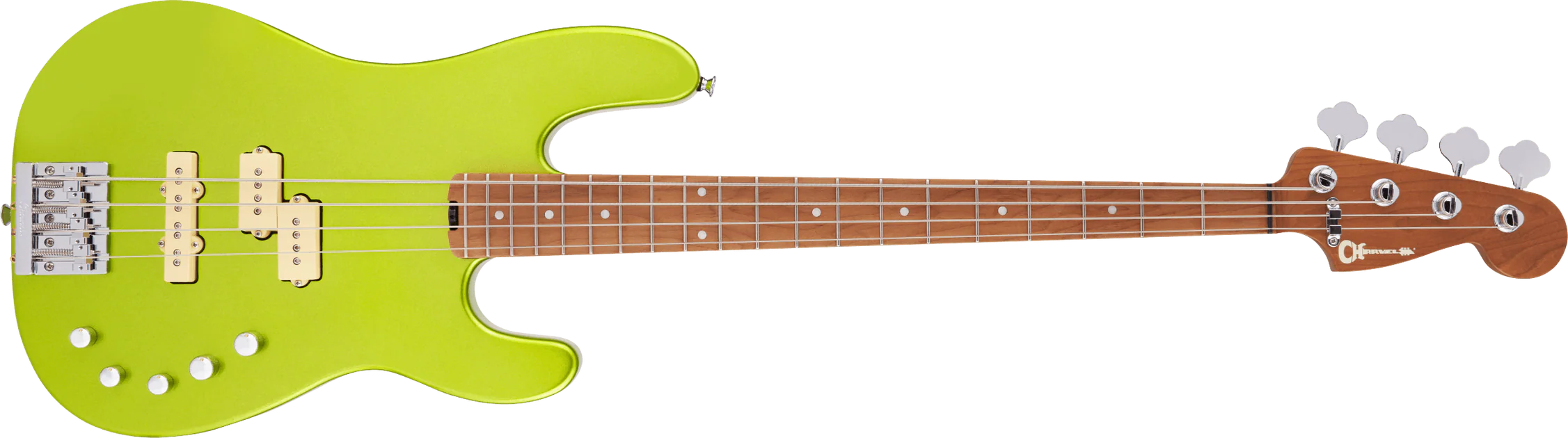 Charvel Pro-Mod San Dimas Bass PJ IV Caramelized Maple Fingerboard Lime Green Metallic 2965068518